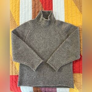 BABAA NO81 Wool Sweater in Dark Mist roll neck turtleneck pullover